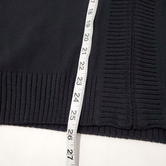 St. John Sport Women's Wool Knit Zip Up Cardigan Navy Blue Size L Collared $299 - Picture 6 of 9